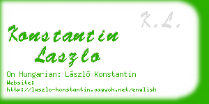 konstantin laszlo business card