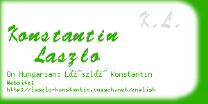 konstantin laszlo business card